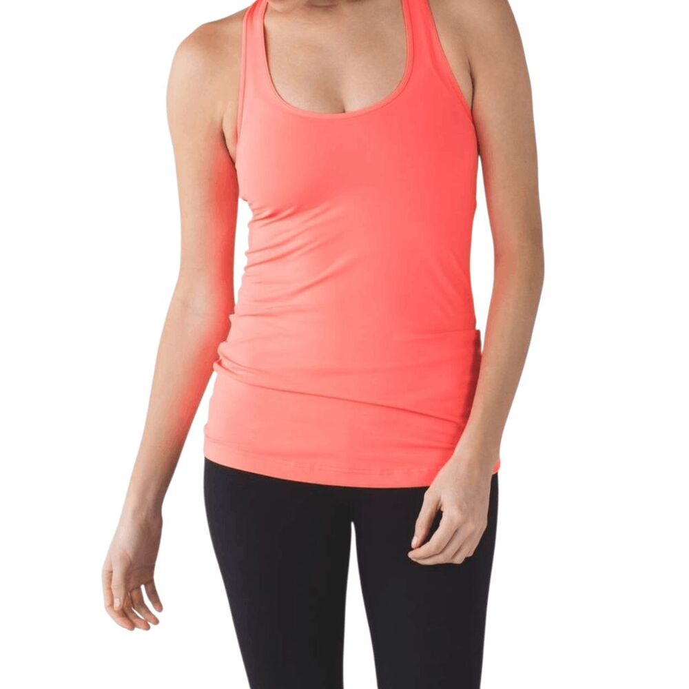LULULEMON ATHLETICA Cool Racerback Tank In Grapefruit Size 6